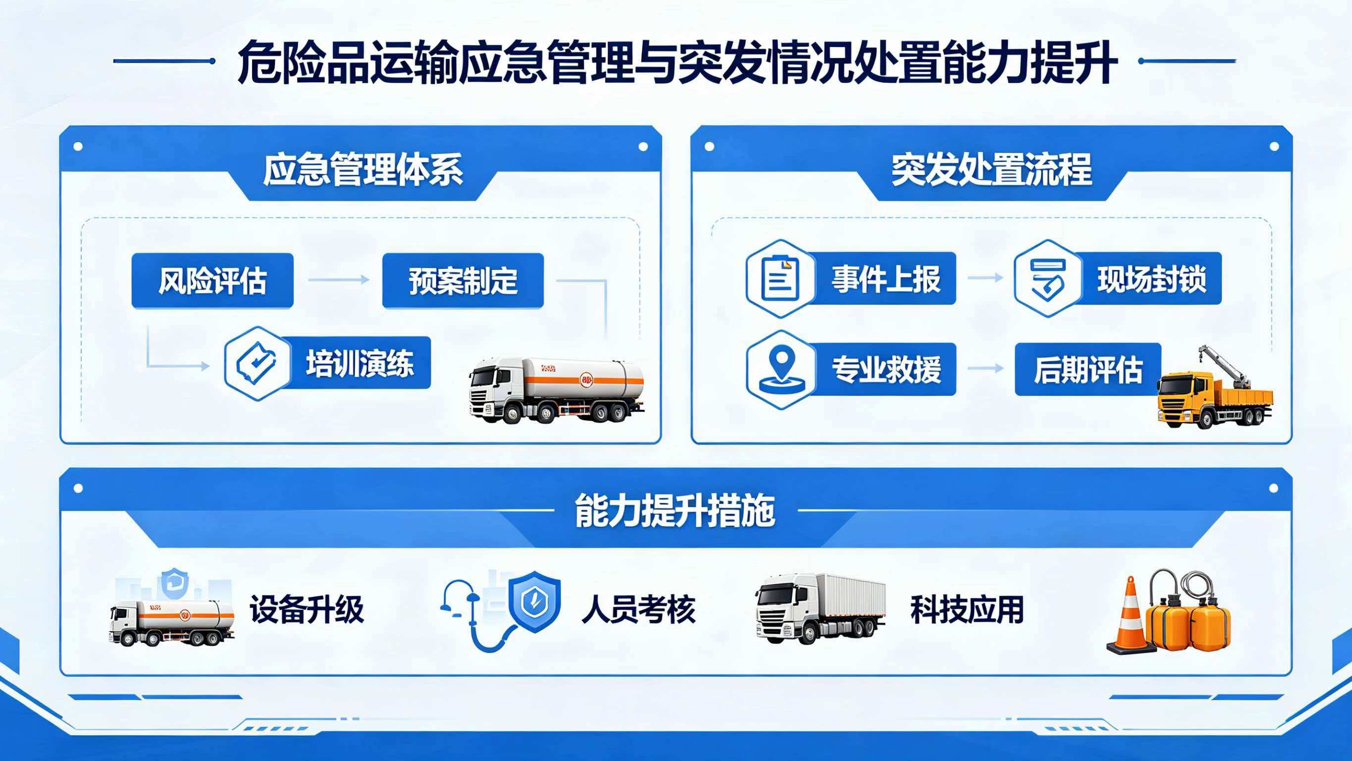 加强危险品运输应急管理，提升突发情况处置能力。